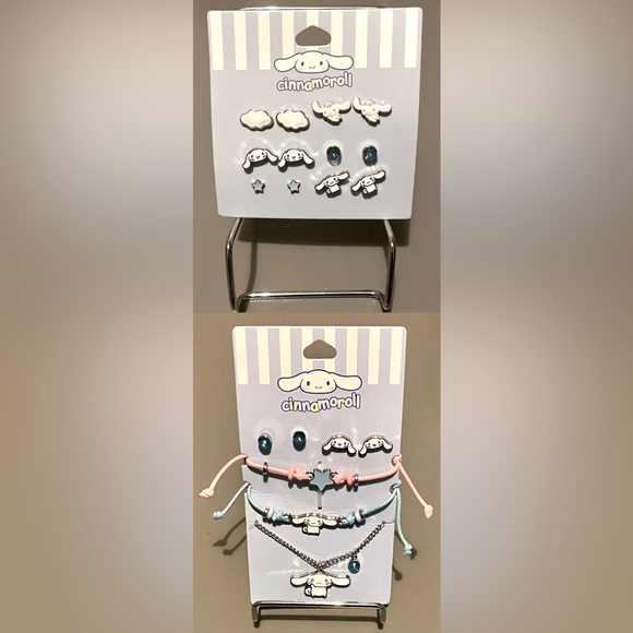 NWT! CINNAMOROLL EARRINGS & BRACELETS! UR FAV HELLO KITTY FRIEND! HIGH QUALITY! - Picture 1 of 2